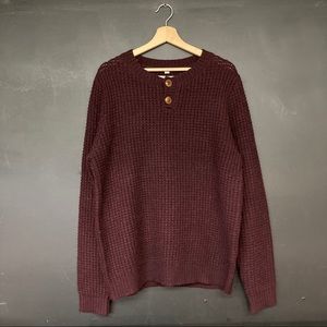 Schott NYC Burgundy Knit Sweater